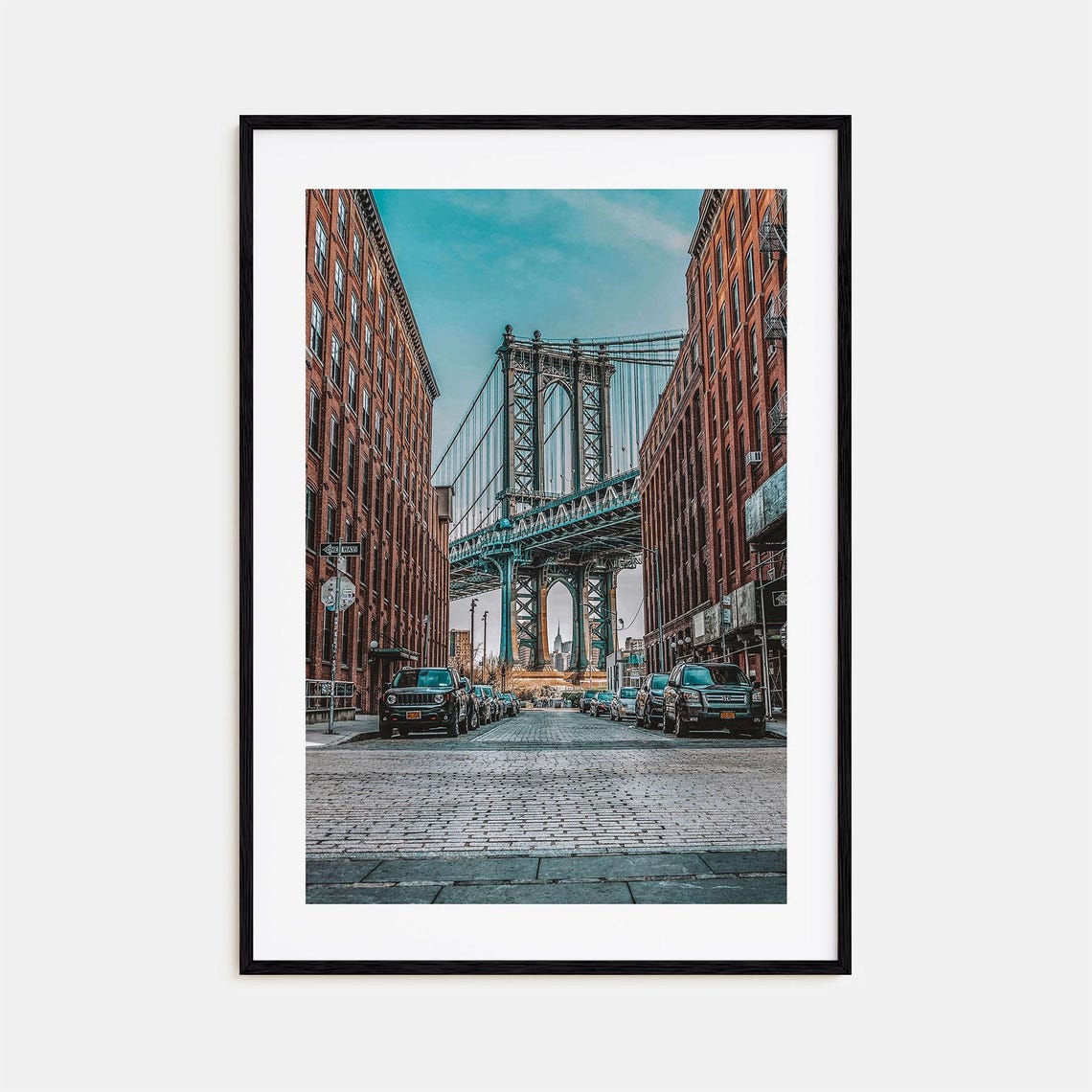 Brooklyn DUMBO Manhattan Bridge Poster Brick Street City View
