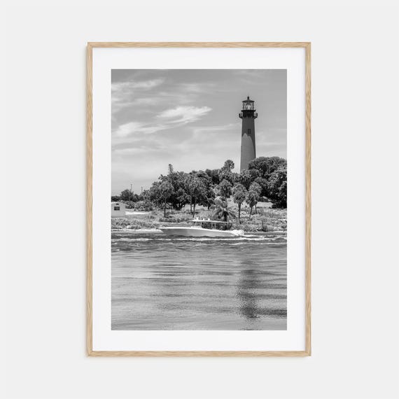 Jupiter Black and White Travel Poster Print