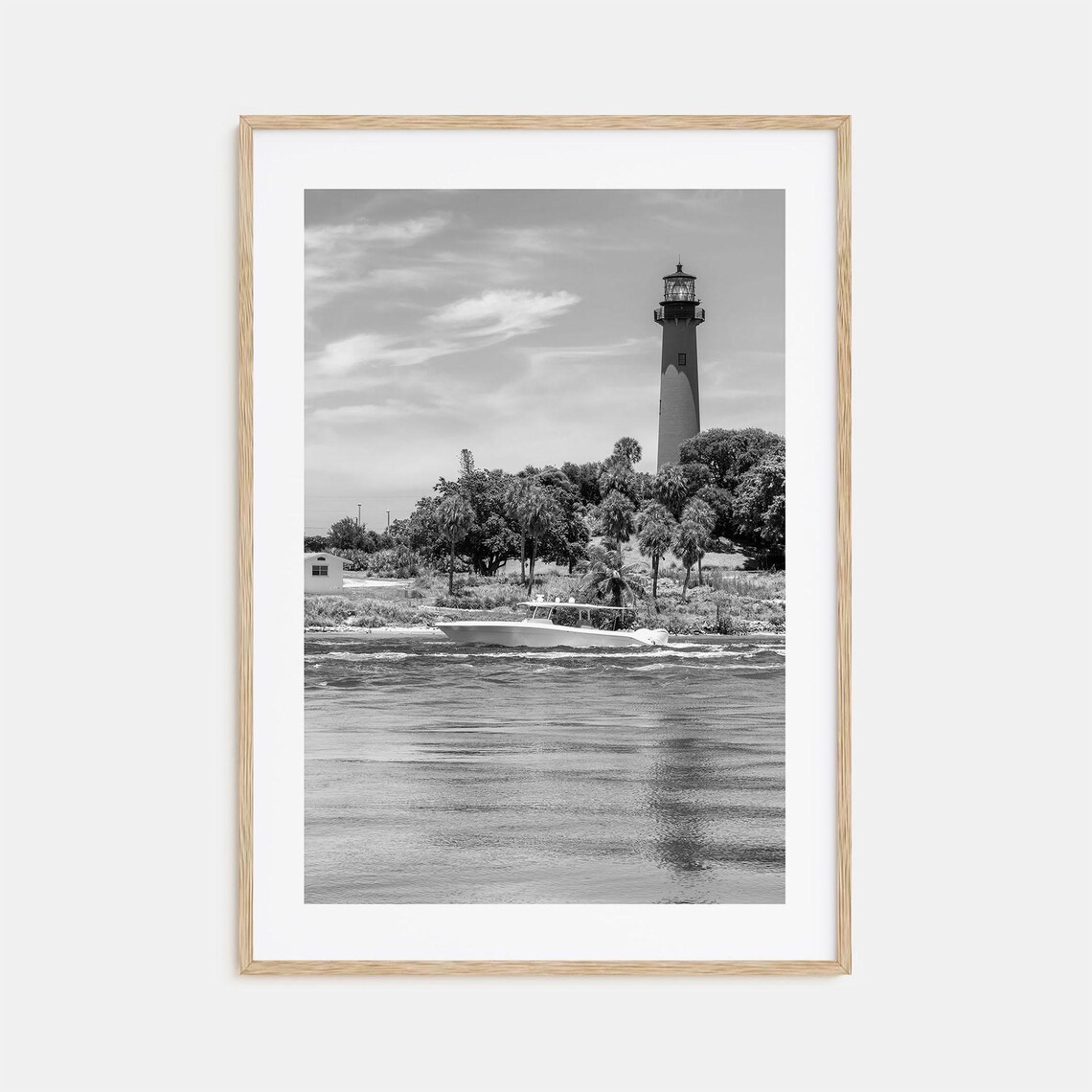 Jupiter Black and White Travel Poster Print