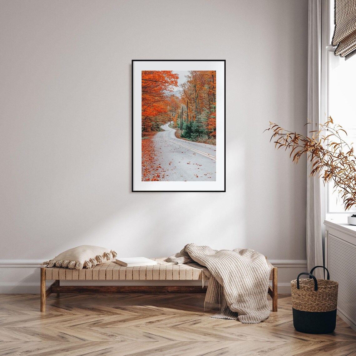 Adirondack Mountains Autumn Road Winding Fall Colors Photo Poster - Image 2