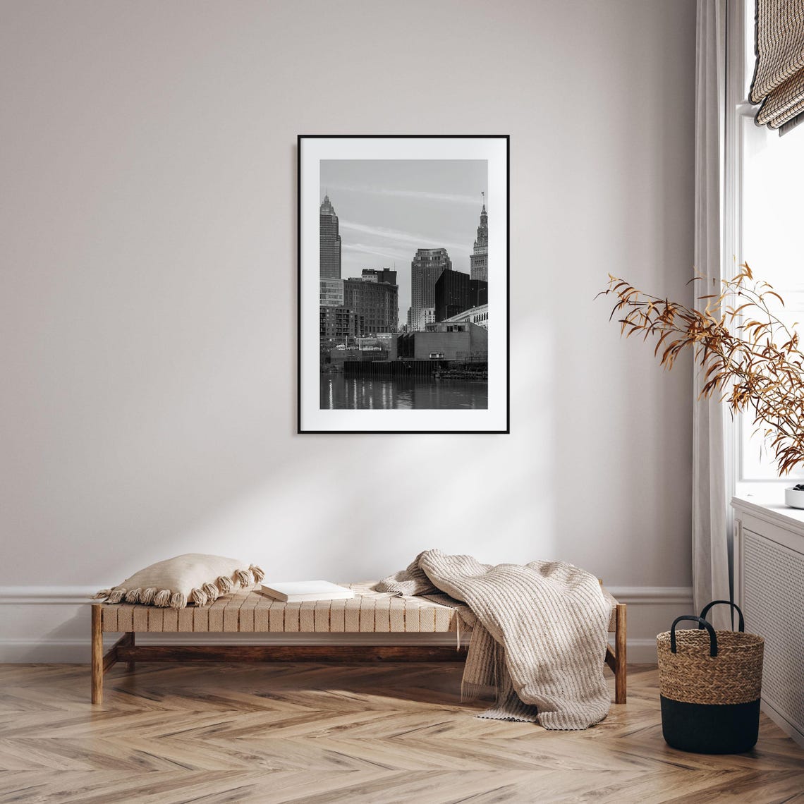 Cleveland Photo Poster Print No 3 Cleveland Black And White Art Cleveland Wall Photography Cleveland Travel Cleveland Map Poster - Image 2