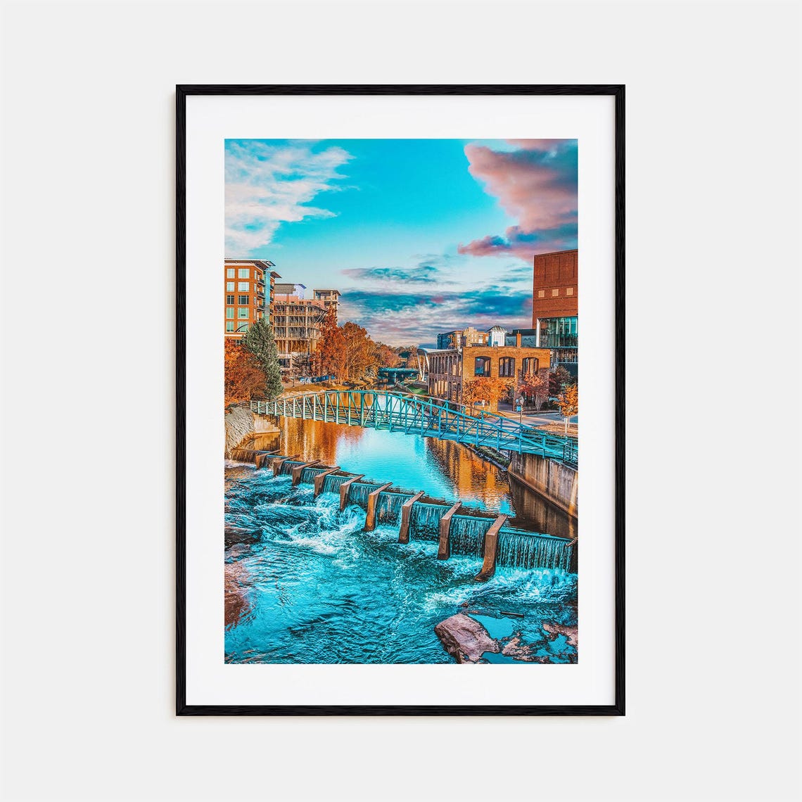Greenville Colorful Poster Print No 1 Greenville Photo Art Greenville Wall Decor Travel Print Greenville Street Map Poster City Map