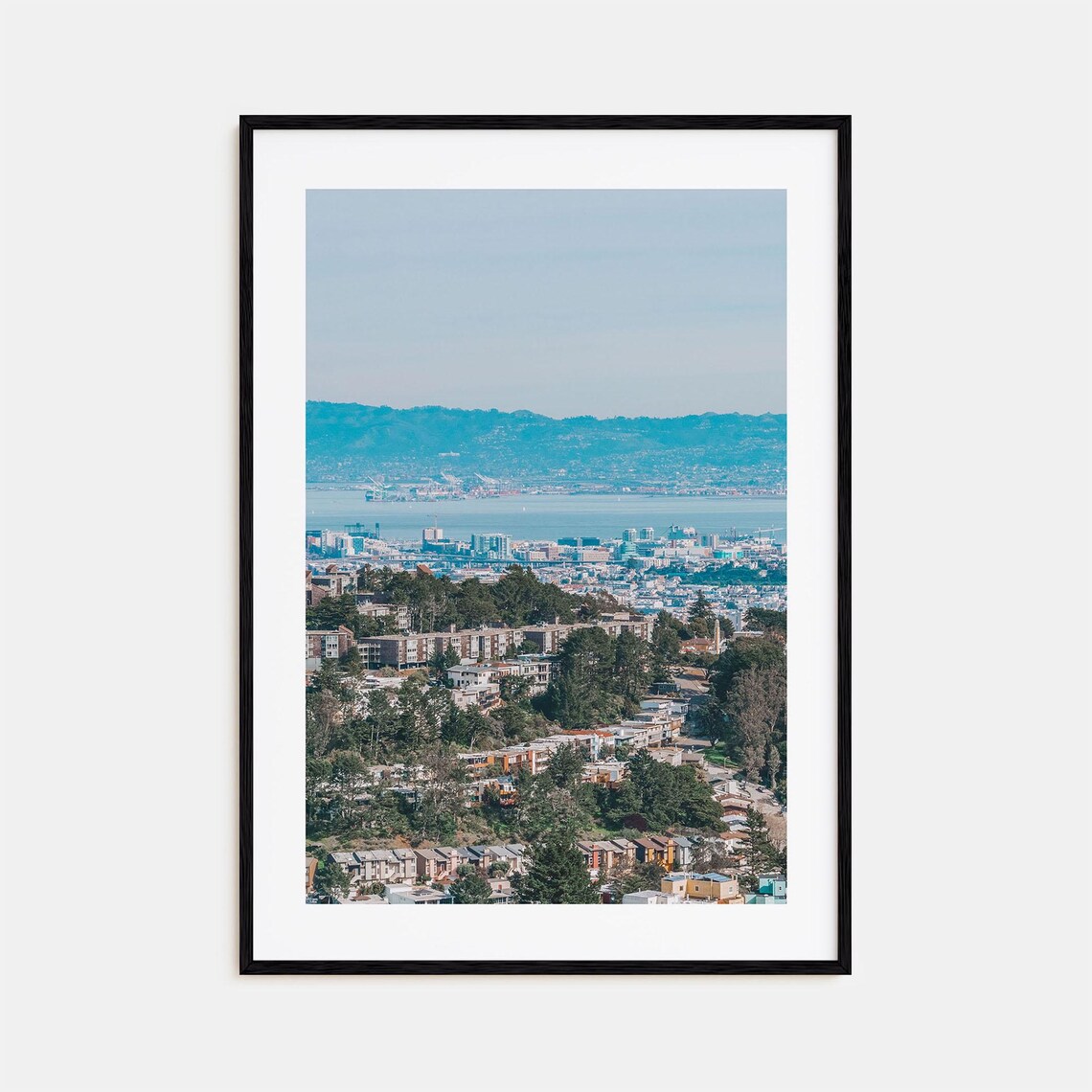 Bay Area San Francisco Poster Panoramic City and Harbor View
