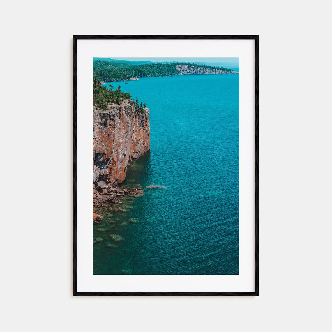 Duluth Minnesota Lake Superior Cliffs Turquoise Water Poster