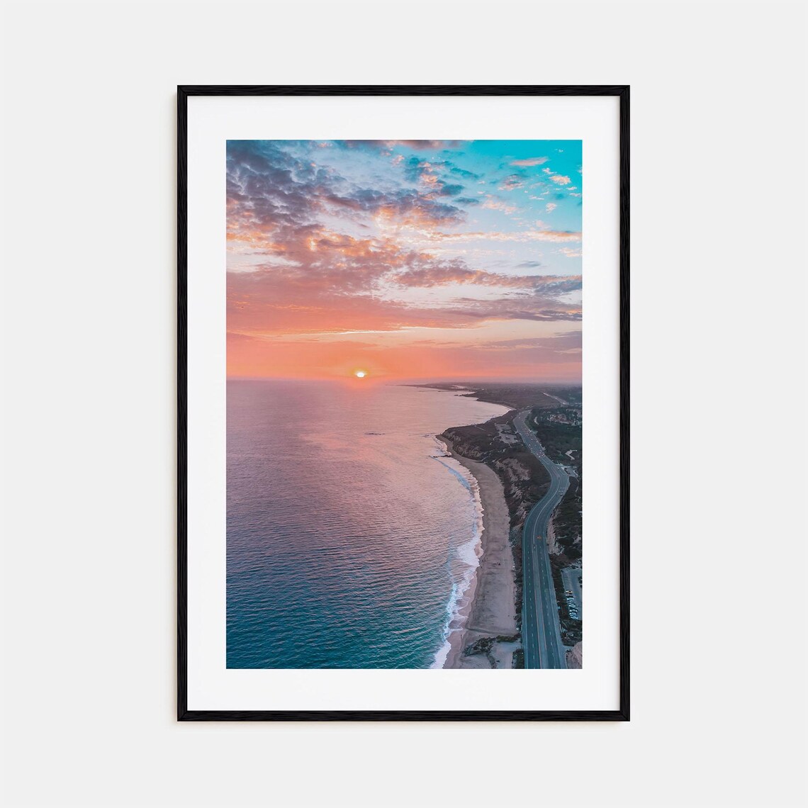 Newport Beach Colorful Travel Poster, Street Map