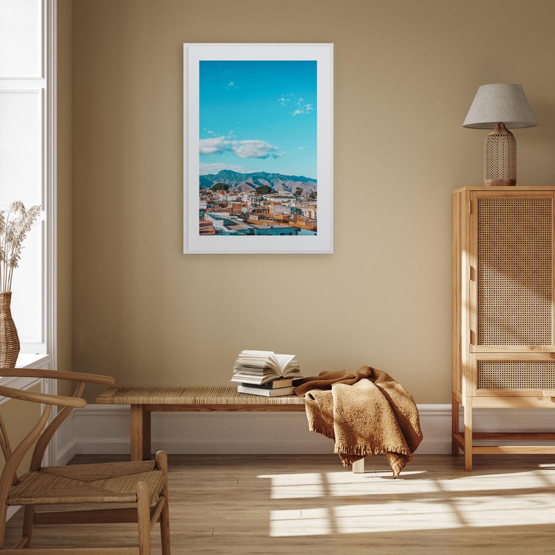 Oaxaca De Juarez Mountain Town Colorful Mexico Skyline Poster - Image 2