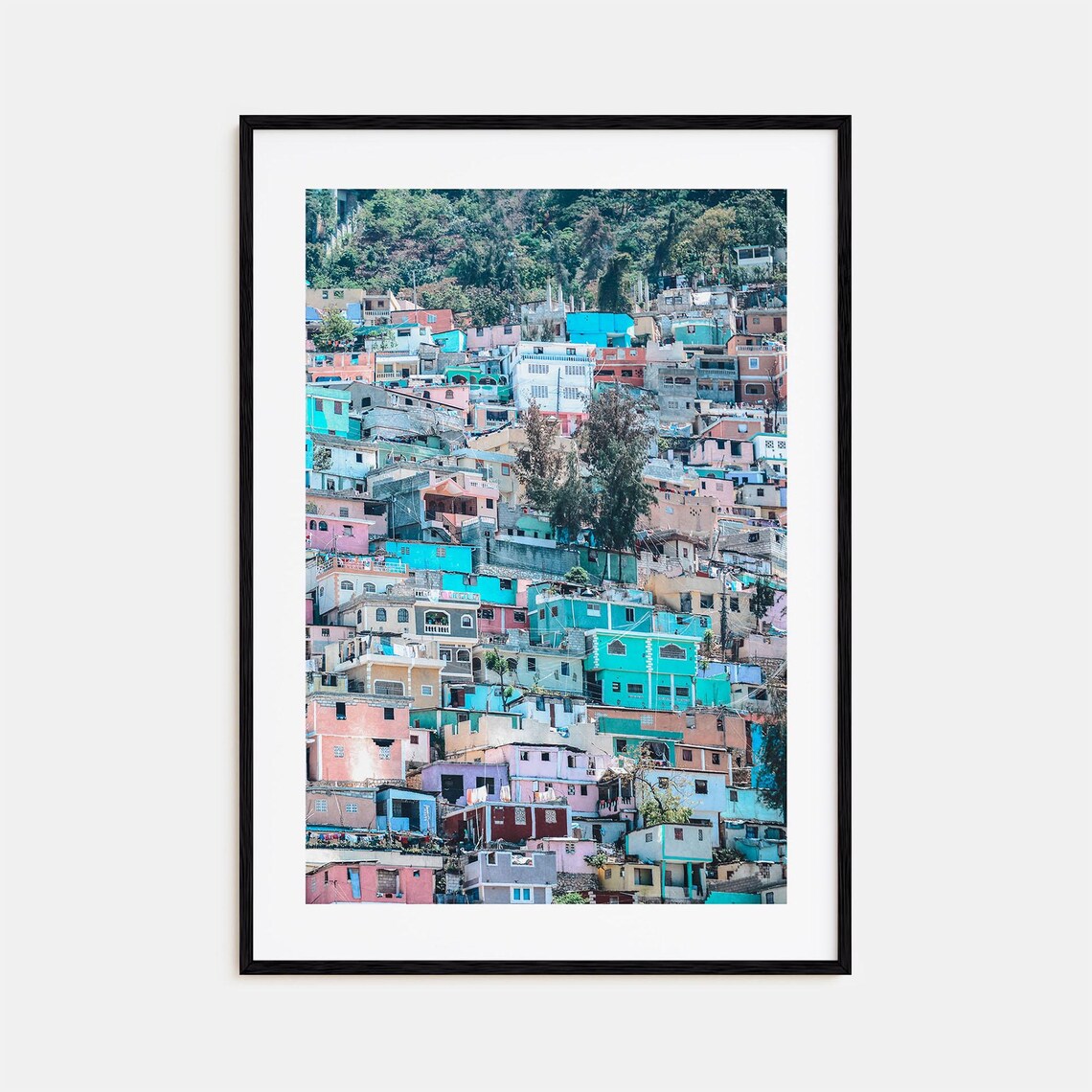 Haiti Travel Poster, Colorful Street Map Art Print