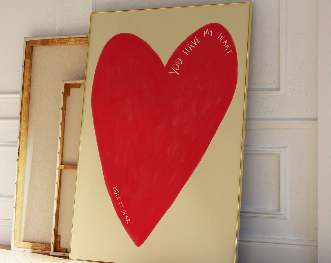 You Have My Heart Mid-Century Modern Art Print - Image 3