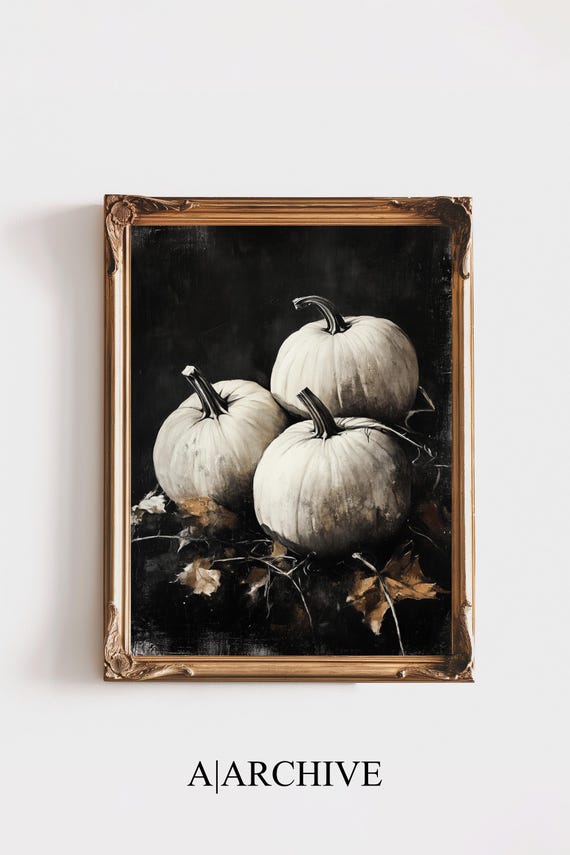 Dark Academia Vintage Floral Print Gothic Botanical Wall Art Fall Decor