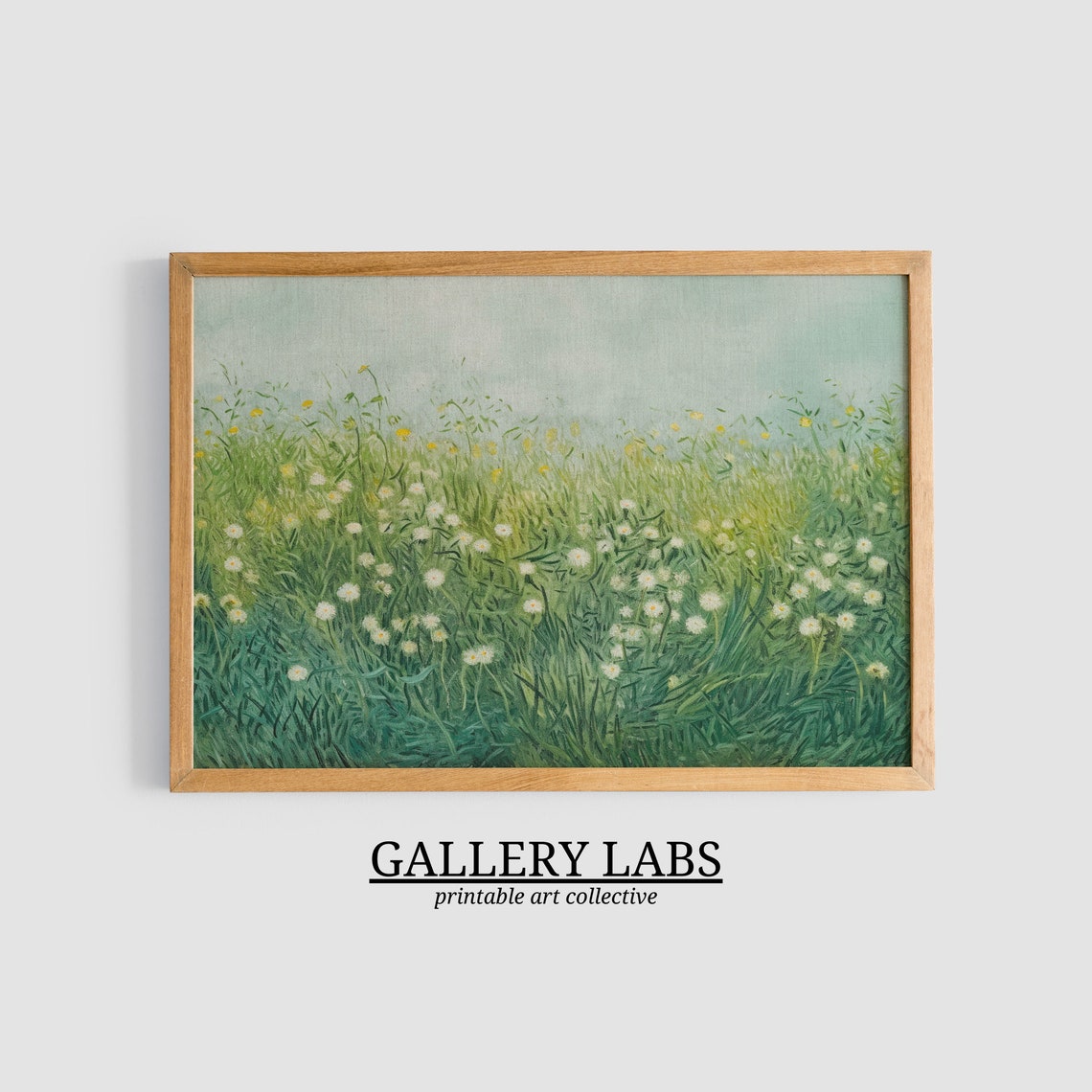 Wildflower Meadow Field Impressionist Oil Painting Spring Art Poster - Image 3