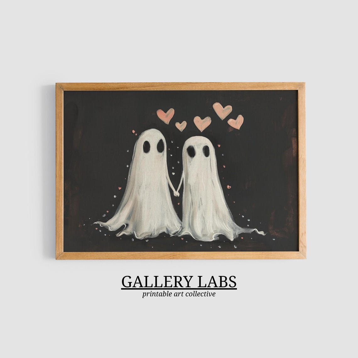 Ghosts Painting Halloween Wall Art Halloween Decor Preppy Decor Halloween Print Cute Spooky Decor Art - Image 3