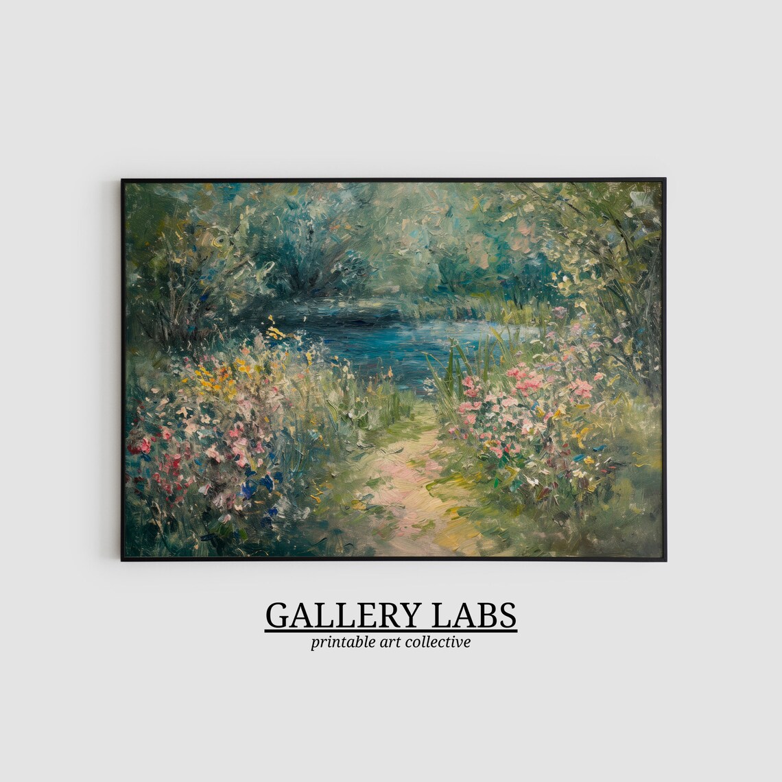 Wildflower Painting Spring Countryside Art Print - Image 2