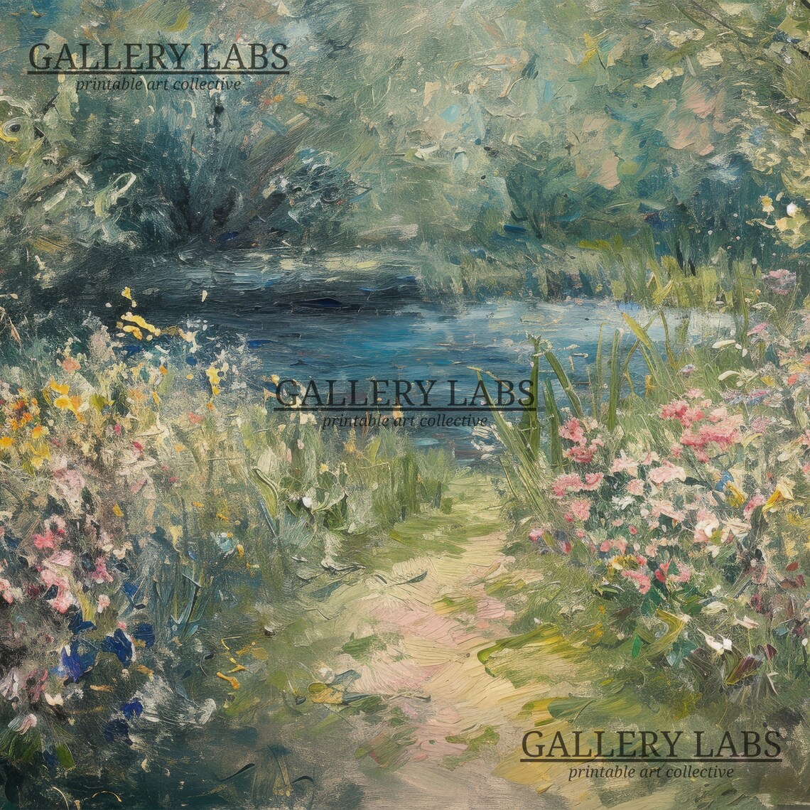 Wildflower Painting Spring Countryside Art Print - Image 4