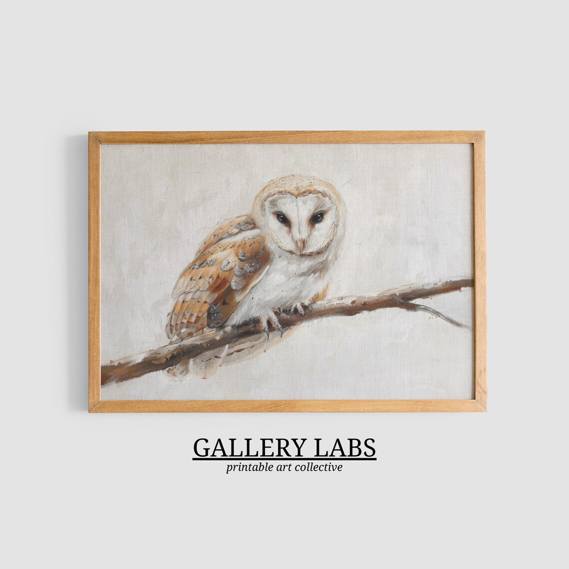 Snowy Owl Print Winter Decor Christmas Wall Art Vintage Seasonal Decor Farmhouse Christmas Painting Nature Wall Art - Image 3