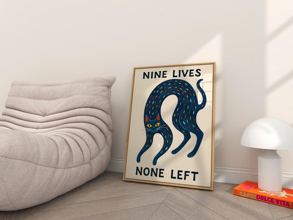 Black Cat Funny Cat Poster, Cat Lover Gift - Image 3