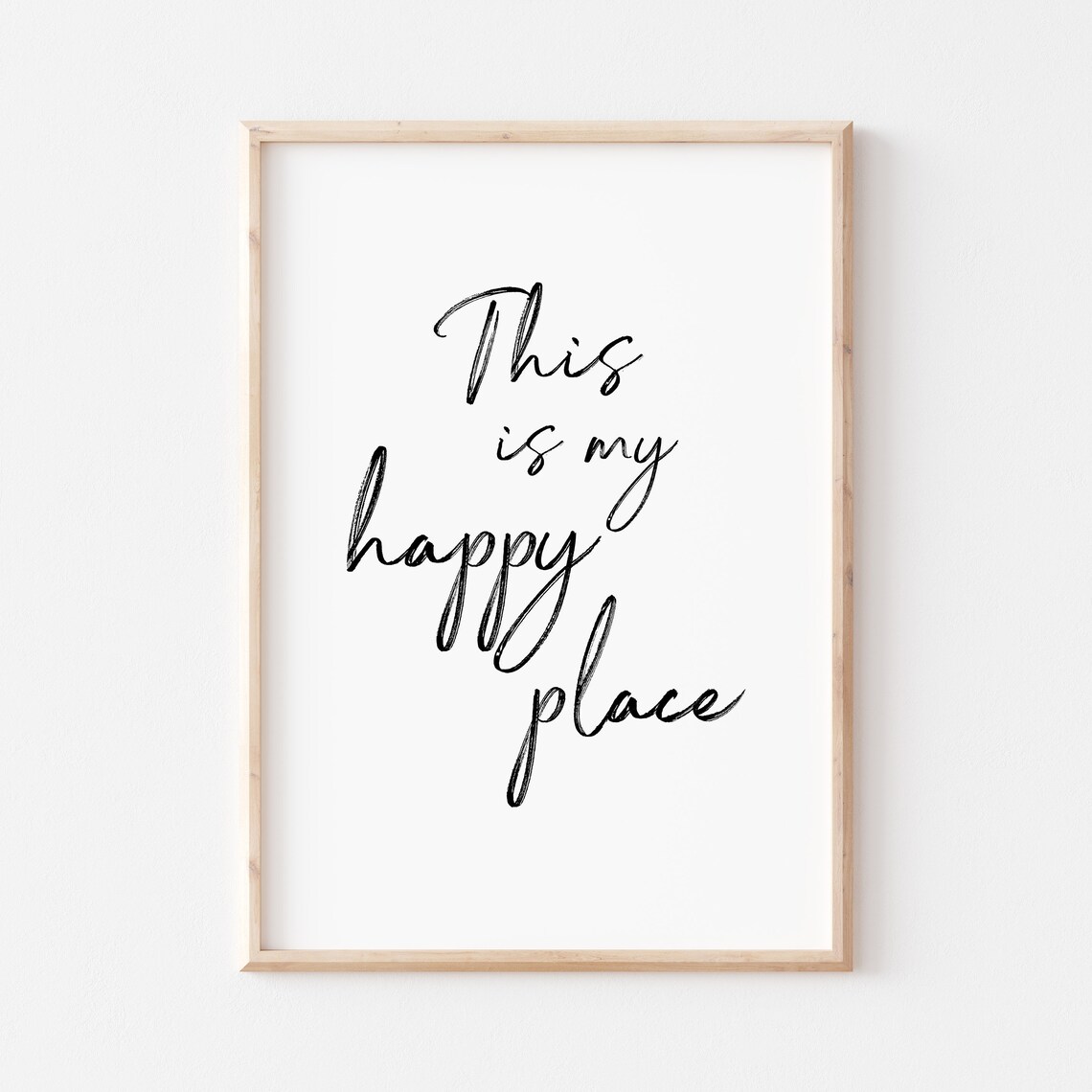 This Is My Happy Place Quote Poster, Farmhouse Sign