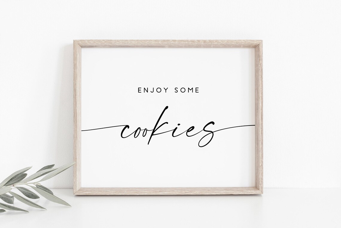 Cookie Bar Wedding Dessert Sign, Love Is Sweet