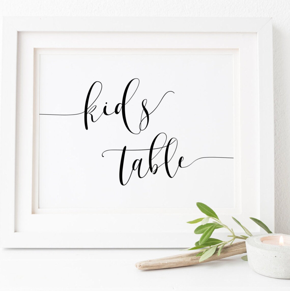 Kids Table Wedding Reception Sign Art Print