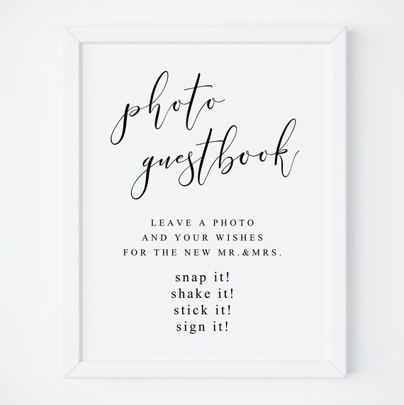Photo Guestbook Sign, Wedding Reception Photo Booth