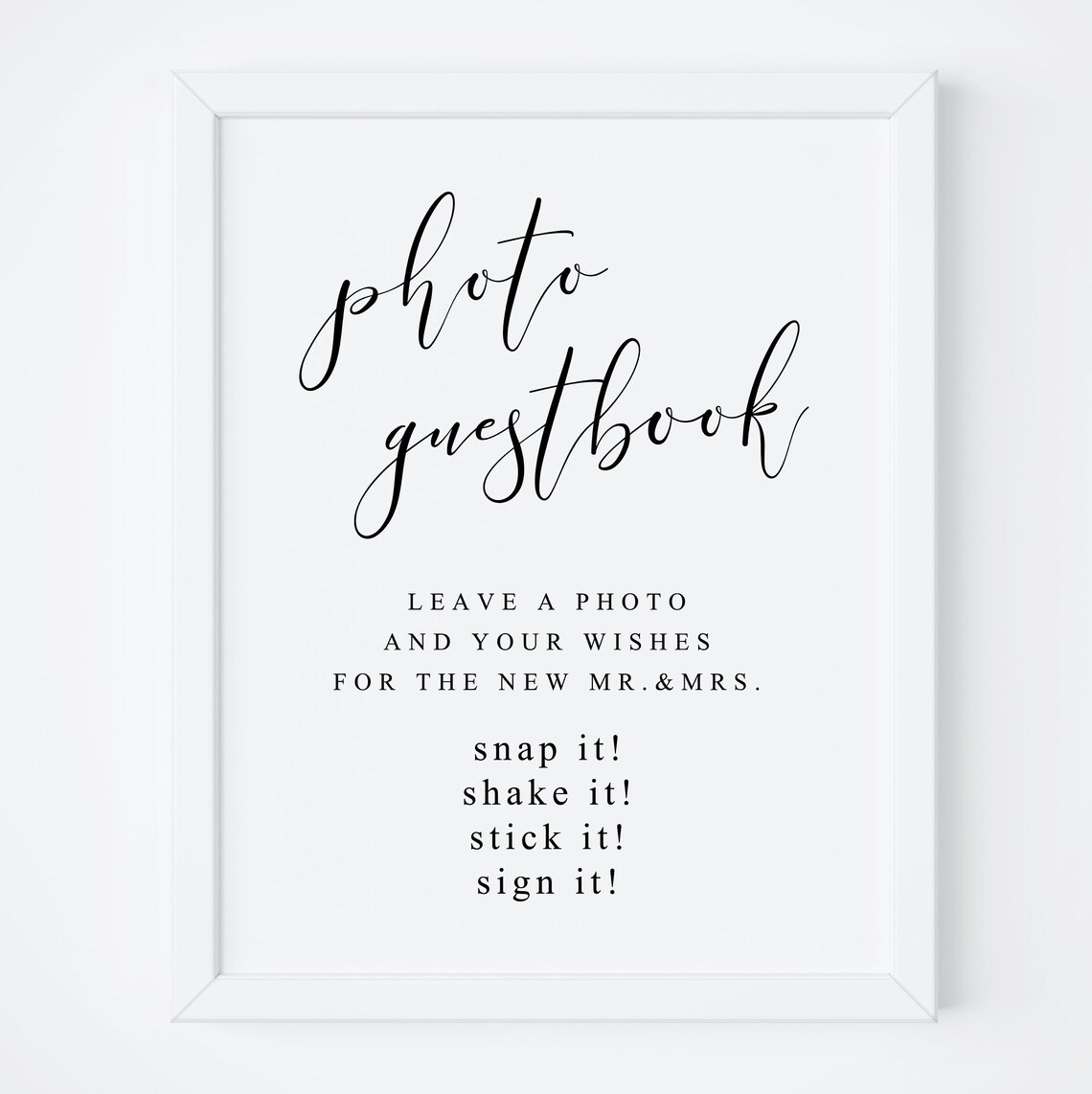 Photo Guestbook Sign, Wedding Reception Photo Booth