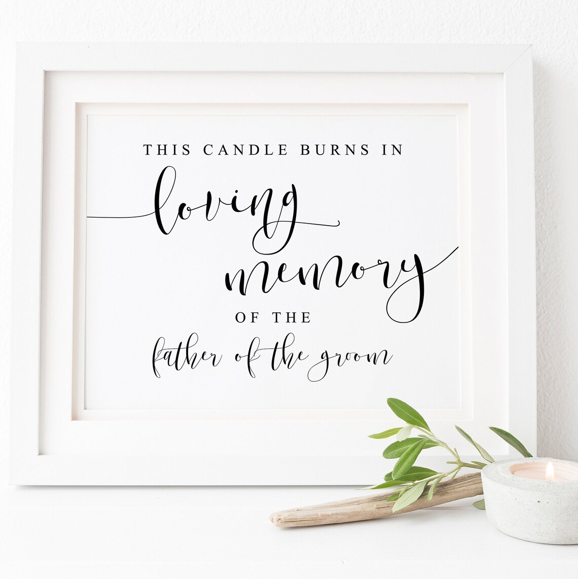 In Loving Memory Wedding Sign, Memorial Table Art Print