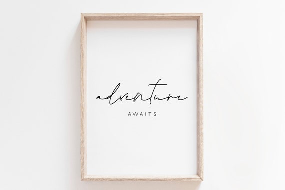 Adventure Awaits Art Print, Nursery Adventure Poster