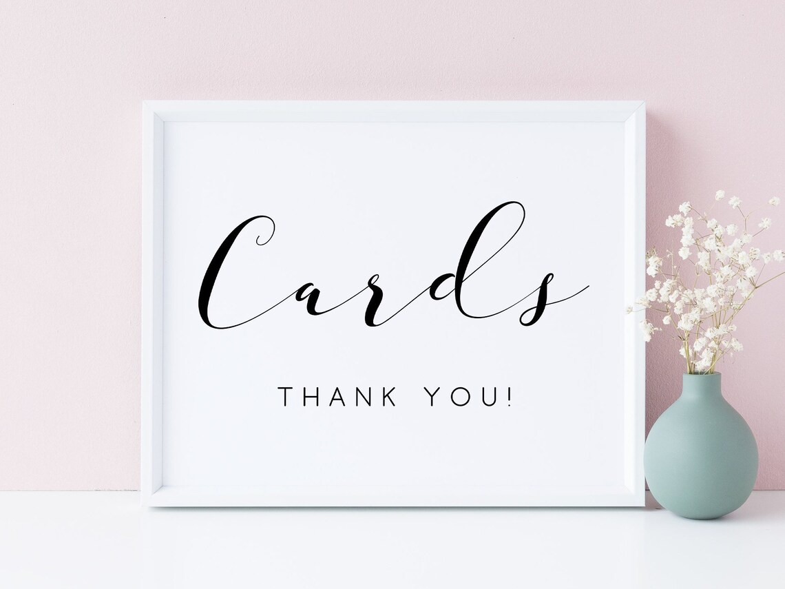 Wedding Cards Sign, Reception Table Art Print