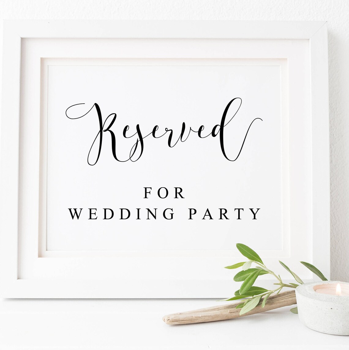 Reserved Wedding Party Sign Art Print