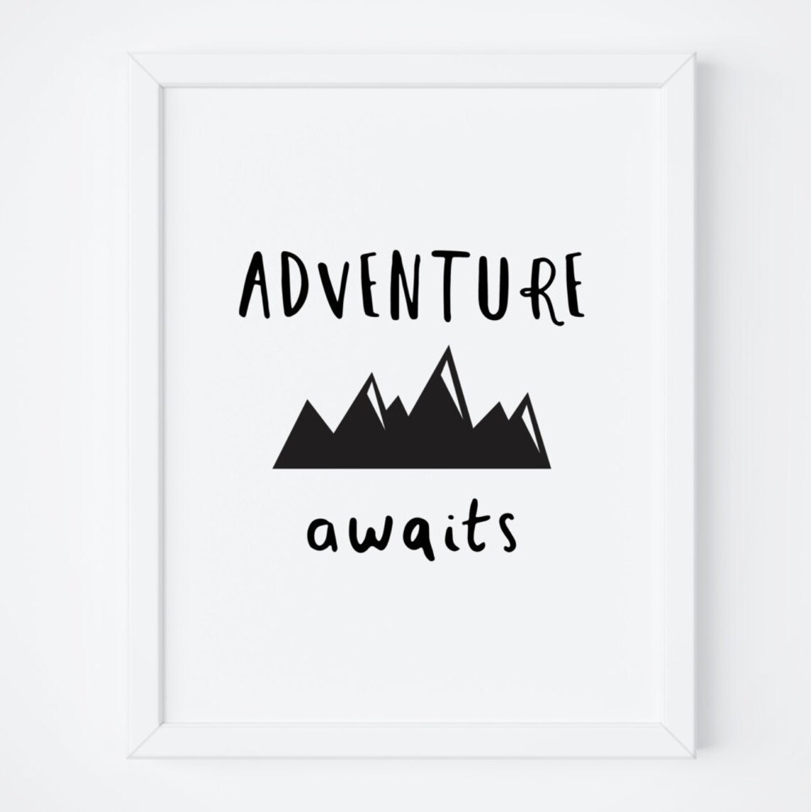Adventure Awaits Nursery Typography Art Print
