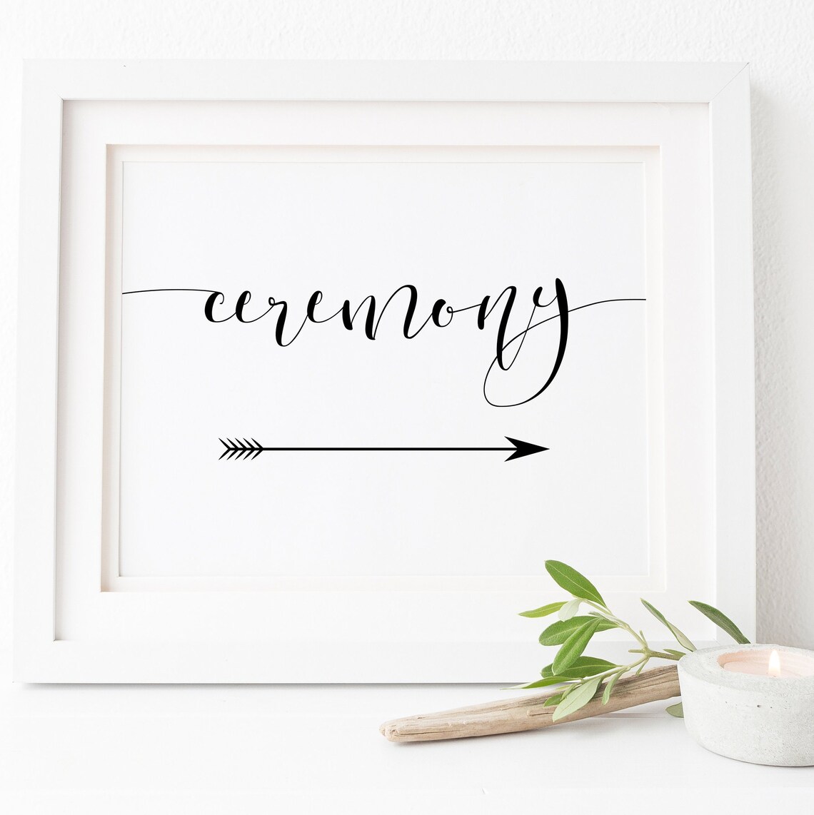 Wedding Ceremony Direction Sign Art Print