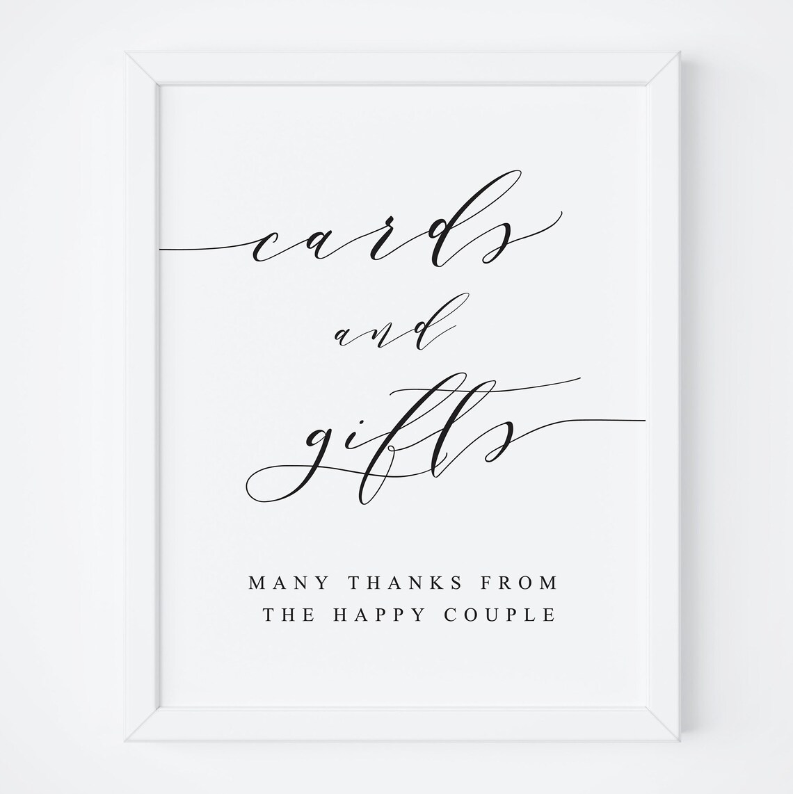 Cards And Gifts Wedding Reception Sign Art Print