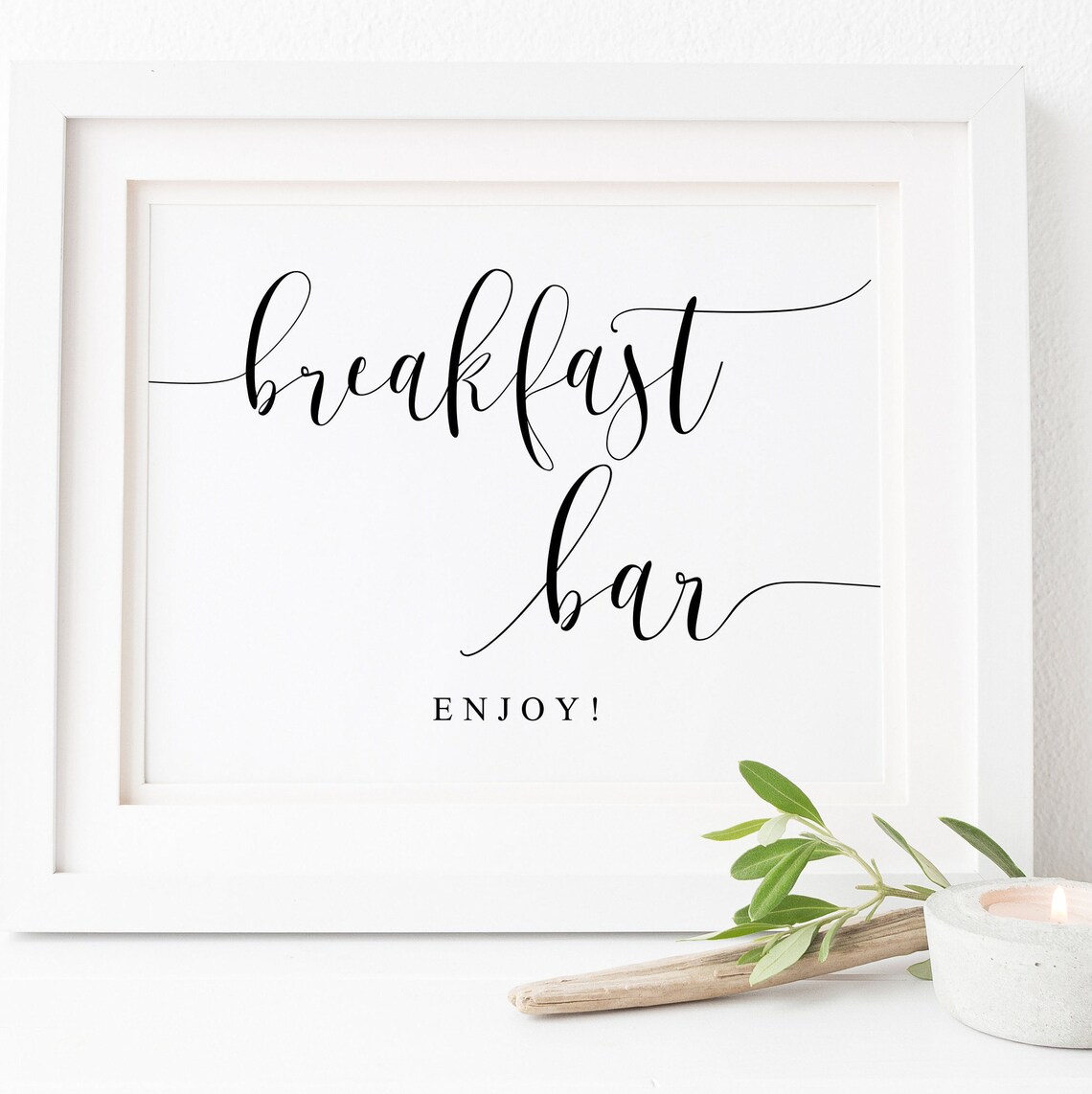 Breakfast Bar Sign Wedding Brunch Party Art Print