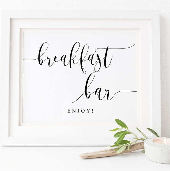 Breakfast Bar Sign Wedding Brunch Party Art Print