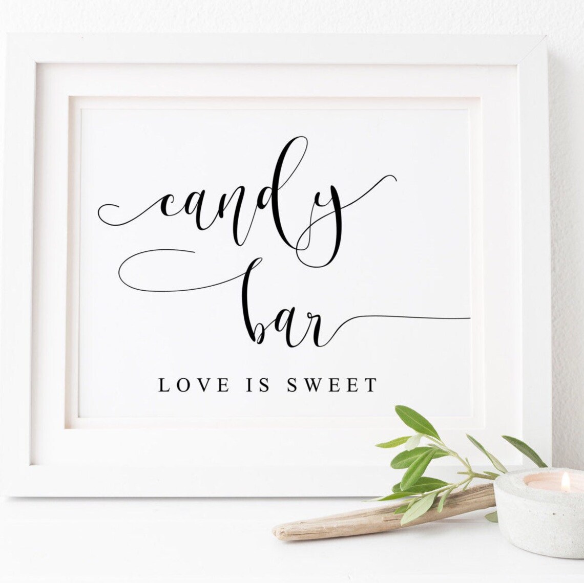 Candy Bar Wedding Sign, Love Is Sweet Decor