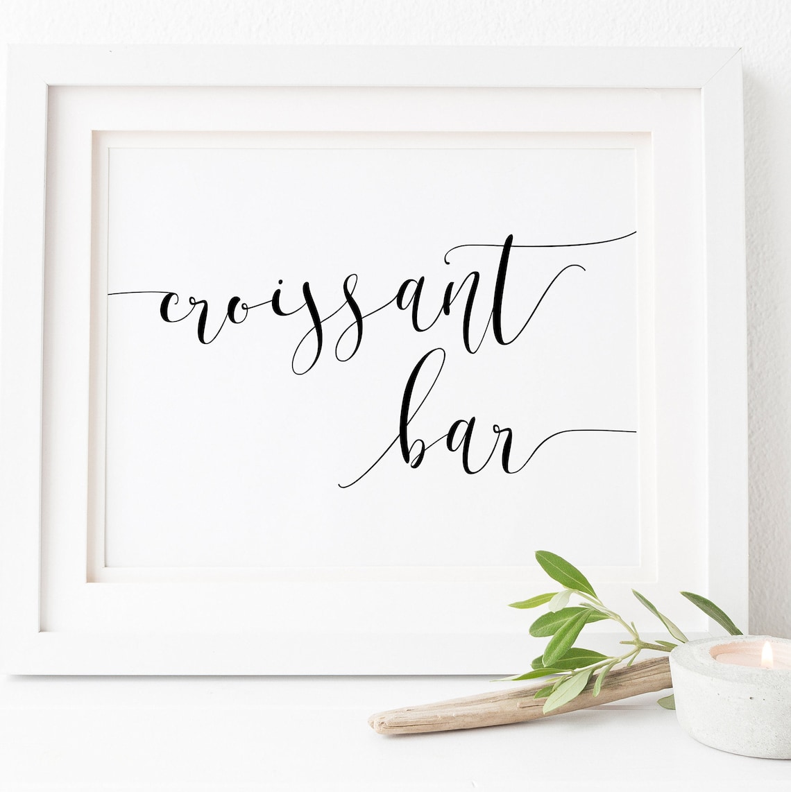Croissant Bar Wedding Brunch Sign, Breakfast Poster