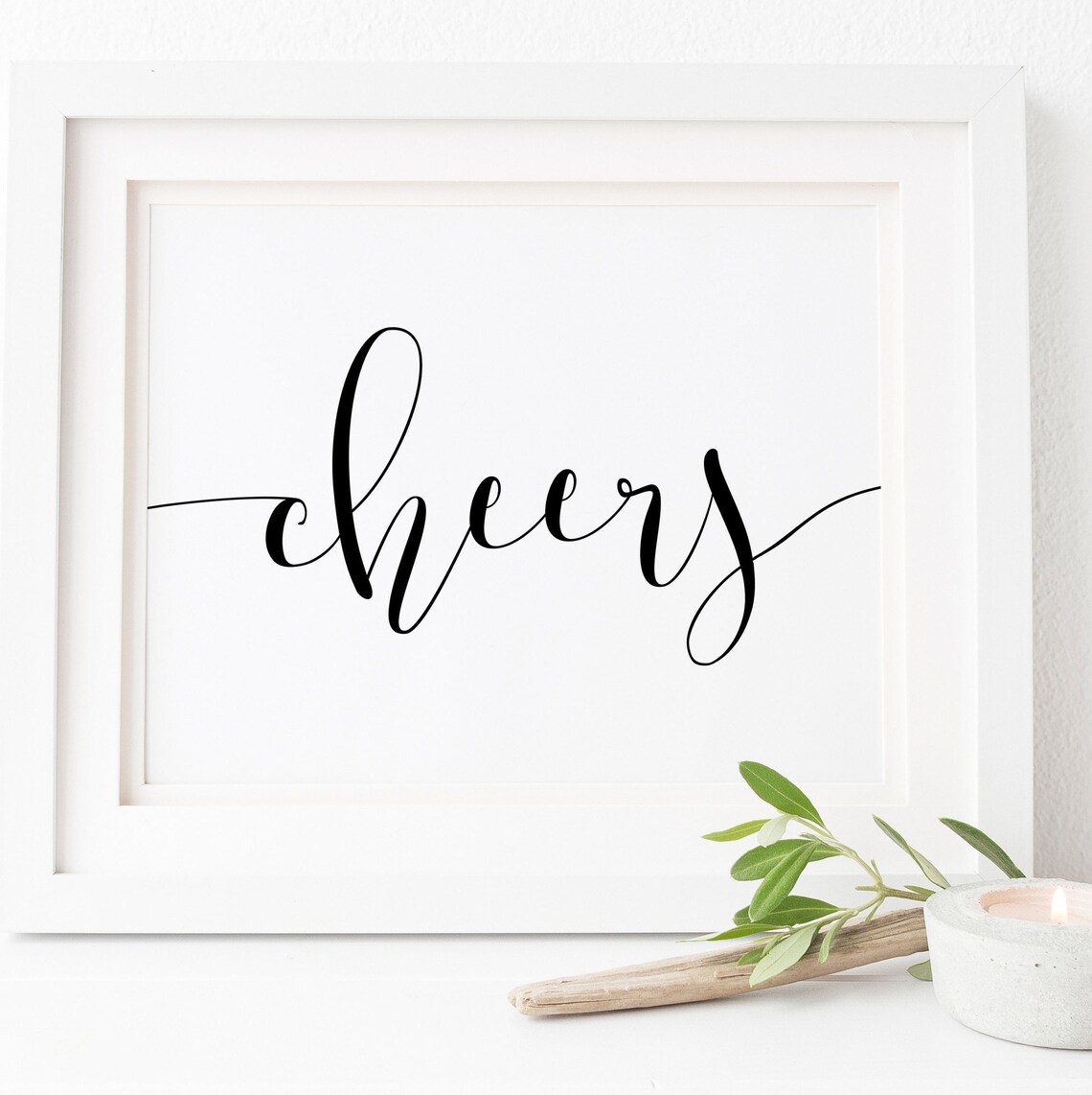 Wedding Cheers Sign, Open Bar Wedding Poster