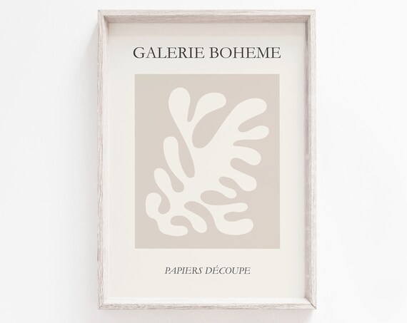 Henri Matisse Style Galerie Boheme Single Cutout Beige Poster