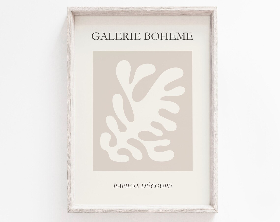 Henri Matisse Style Galerie Boheme Single Cutout Beige Poster