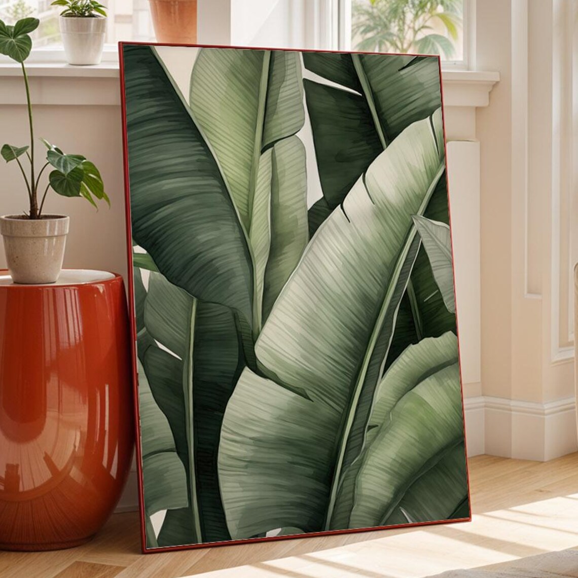 Tropical Banana Leaf Botanical Art Print