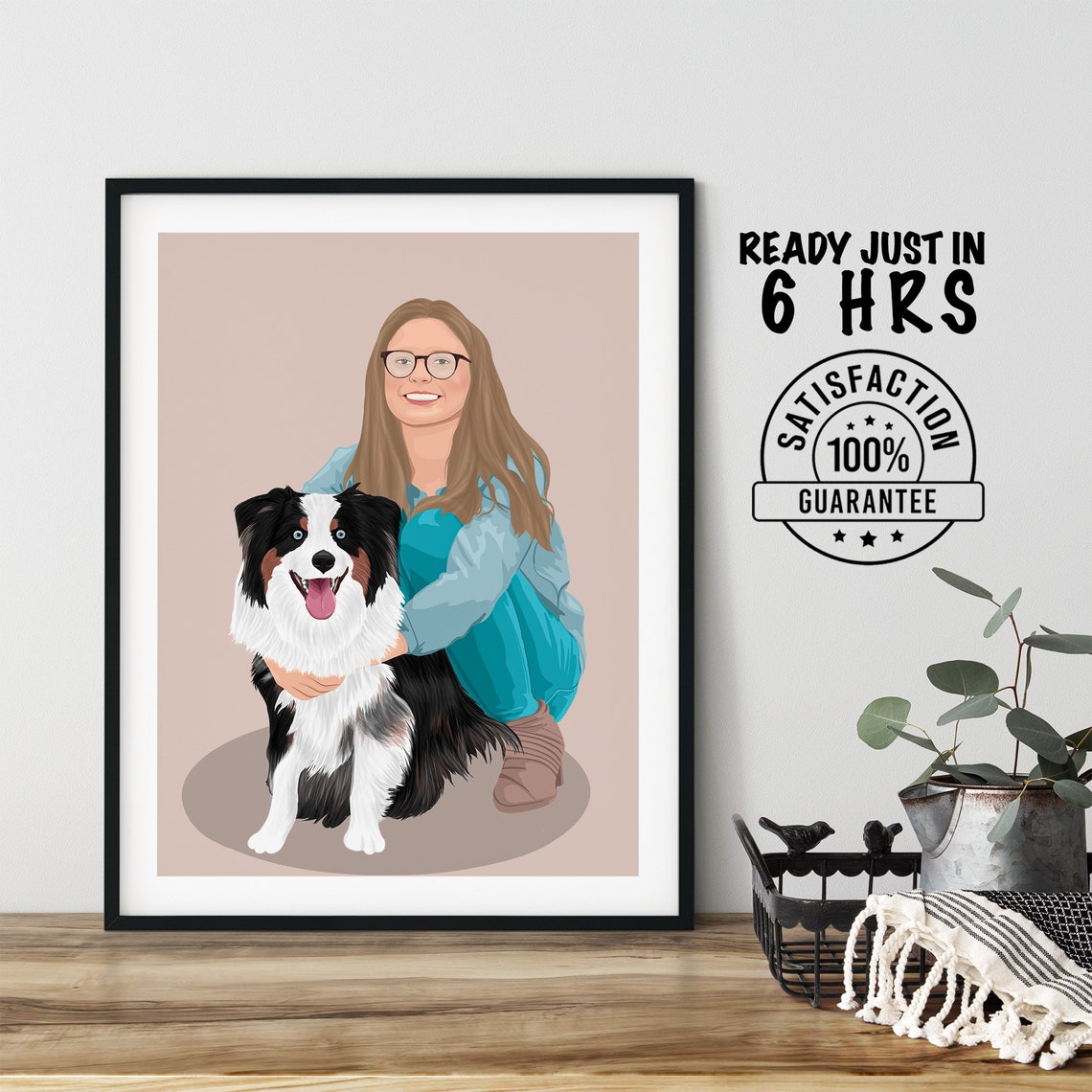 Personalised Gift Idea Custom Portrait From Your Photo Faceless Illustration Handcrafted Artwork Minimalist