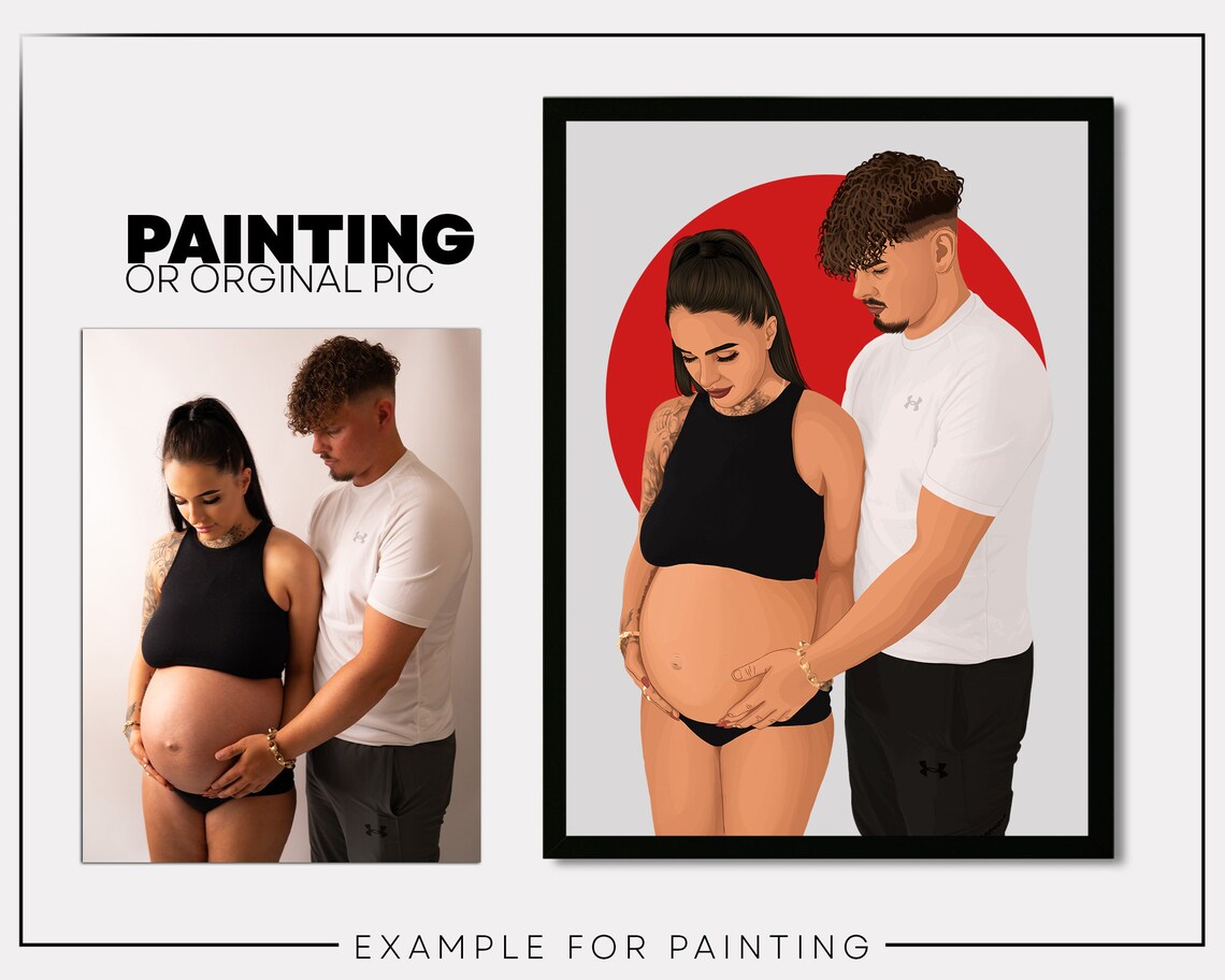 Custom Family Portrait With Pets, Personalized Art - Image 2