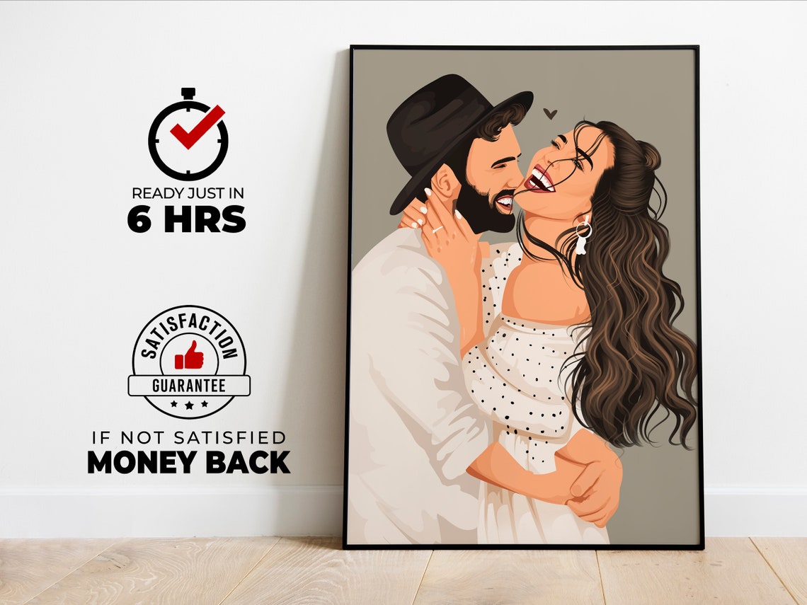 Custom Couple Portrait Gift For Couple Faceless Portrait Engagement Drawing Boyfriend Portrait Family Portrait Gift For Birthday Gifts