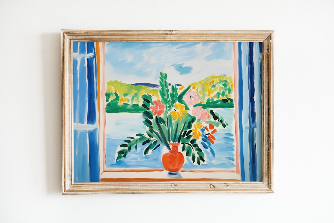 Henri Matisse Open Window Floral Art Print