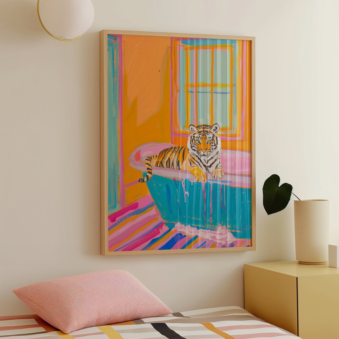 Tiger In Bath Poster, Maximalist Bathroom Print - Image 4