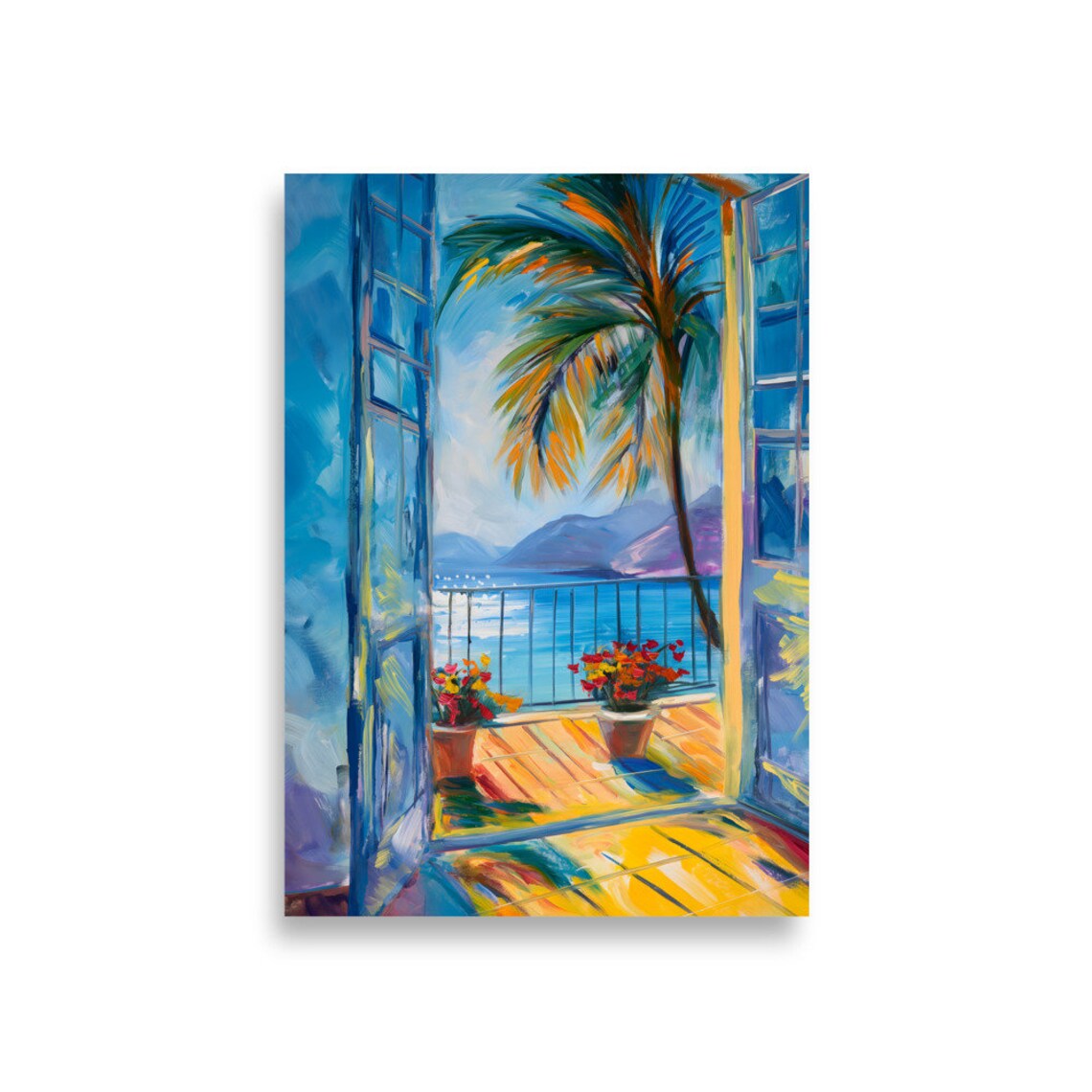 Matisse Open Window Tropical Palm Tree Art Print - Image 2