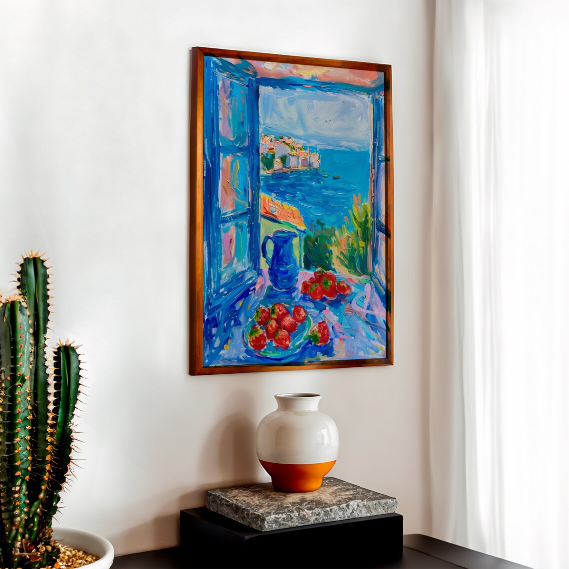 Matisse Open Window Strawberries, Fauvism Art Print - Image 4