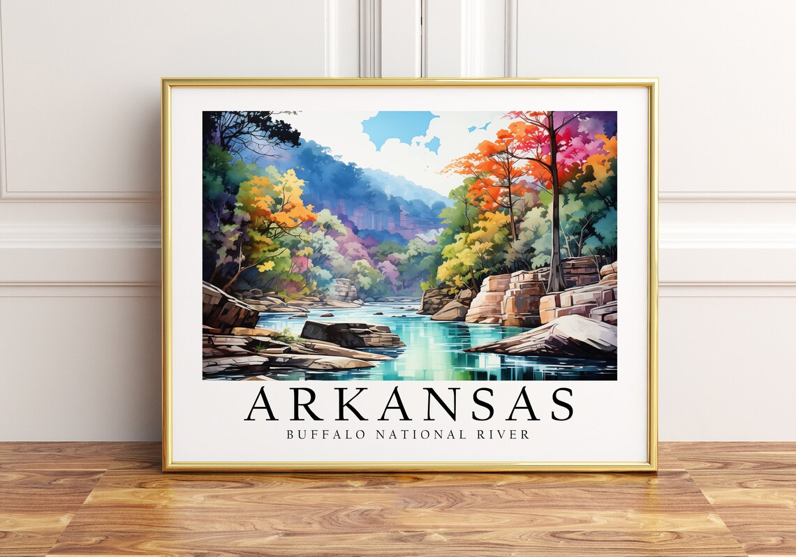 Buffalo National River Arkansas Travel Poster
