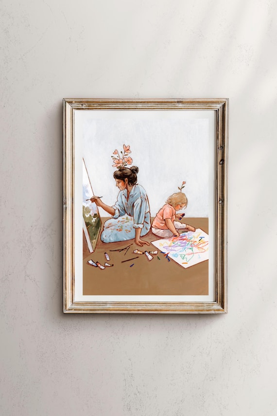 I Carry You With Me Mom Motherhood Art