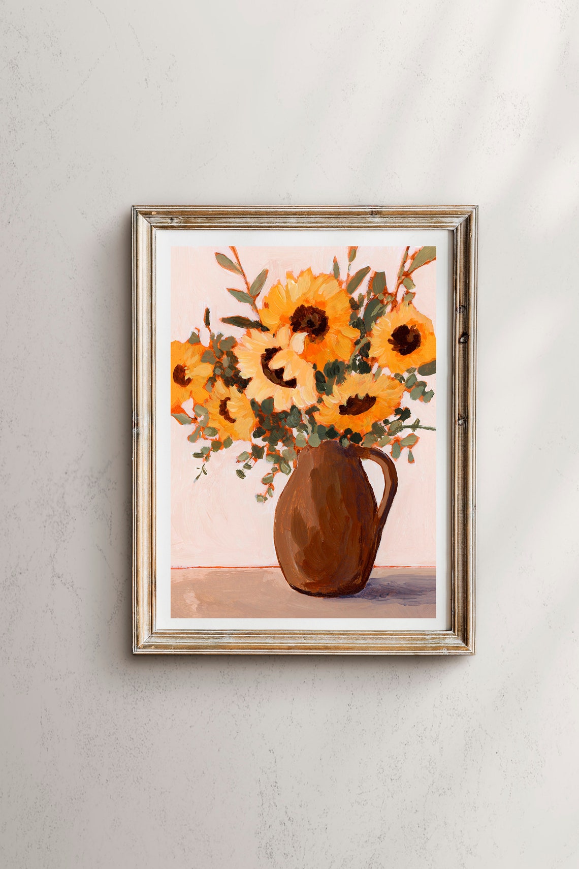 Sunflowers Sunflowers In Vase Flower Art Prints Flower Wall Art Flower Bouquet Wall Art Floral Print Flower Painting Sunflower Print