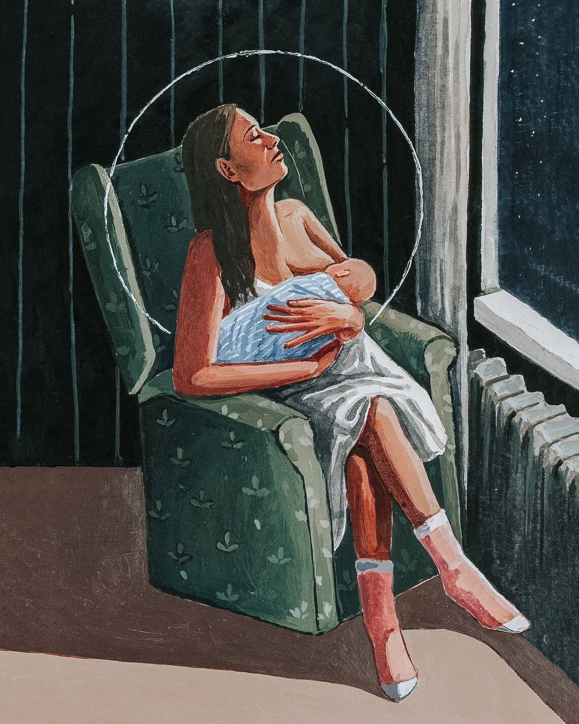 Breastfeeding Motherhood Art Print, Nursery Decor - Image 3